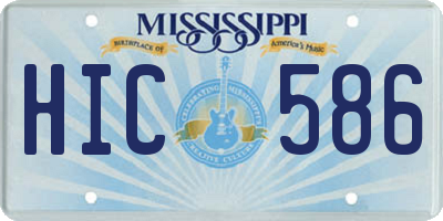MS license plate HIC586
