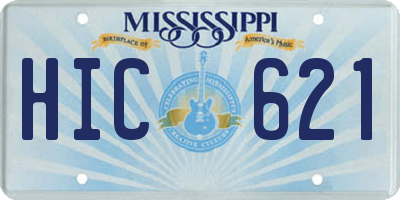 MS license plate HIC621