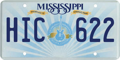 MS license plate HIC622