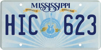 MS license plate HIC623