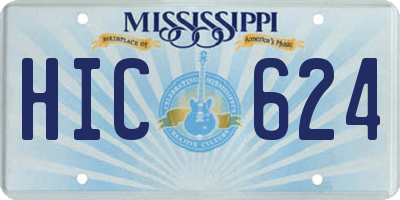 MS license plate HIC624
