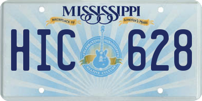 MS license plate HIC628