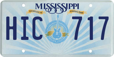 MS license plate HIC717