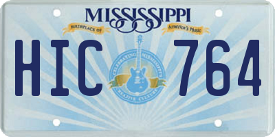 MS license plate HIC764