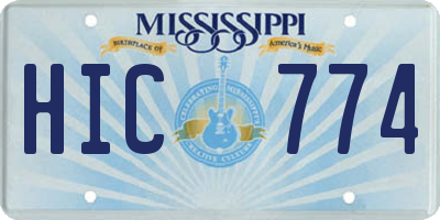 MS license plate HIC774