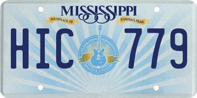 MS license plate HIC779