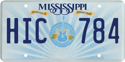 MS license plate HIC784