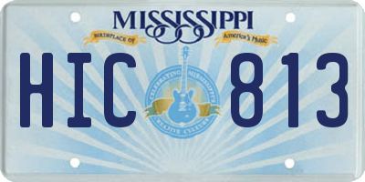 MS license plate HIC813