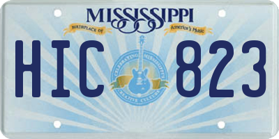 MS license plate HIC823