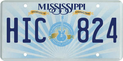 MS license plate HIC824
