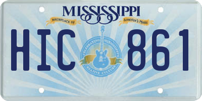 MS license plate HIC861