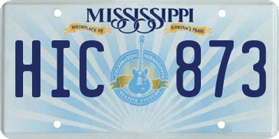 MS license plate HIC873