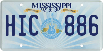MS license plate HIC886