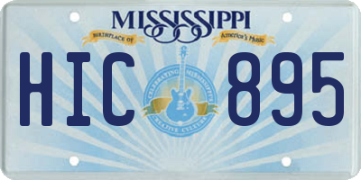 MS license plate HIC895