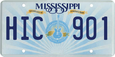 MS license plate HIC901