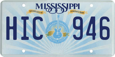 MS license plate HIC946