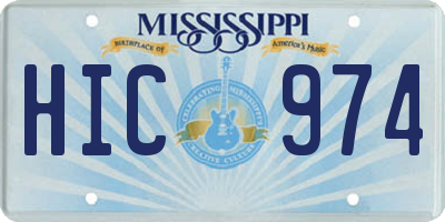 MS license plate HIC974