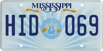 MS license plate HID069