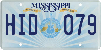 MS license plate HID079