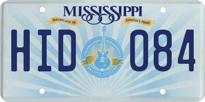 MS license plate HID084