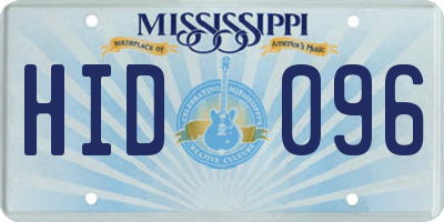 MS license plate HID096