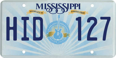 MS license plate HID127