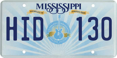 MS license plate HID130