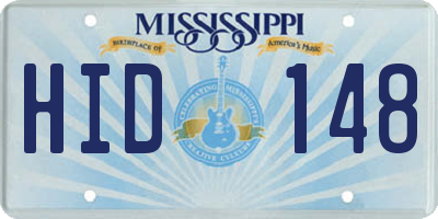 MS license plate HID148