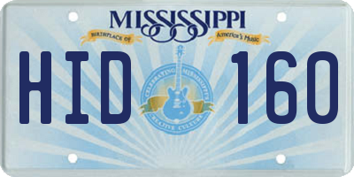 MS license plate HID160