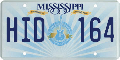 MS license plate HID164
