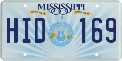 MS license plate HID169