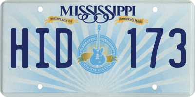 MS license plate HID173