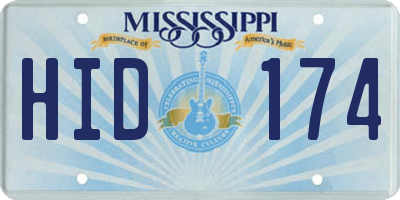 MS license plate HID174
