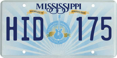 MS license plate HID175