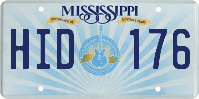 MS license plate HID176
