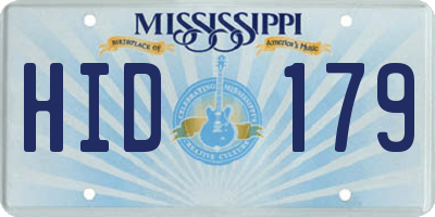 MS license plate HID179