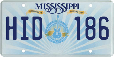 MS license plate HID186