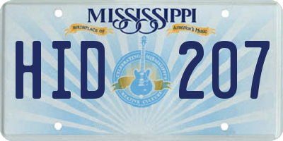 MS license plate HID207
