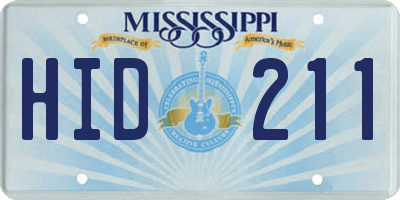 MS license plate HID211