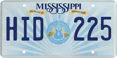 MS license plate HID225