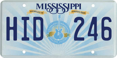 MS license plate HID246