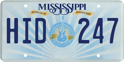 MS license plate HID247