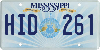MS license plate HID261