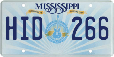 MS license plate HID266
