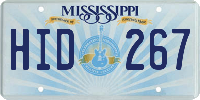 MS license plate HID267