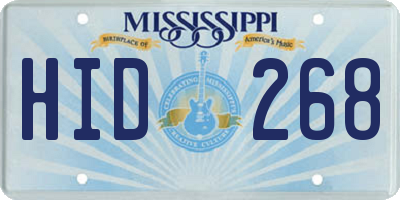 MS license plate HID268