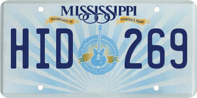 MS license plate HID269