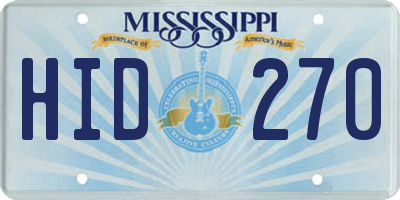 MS license plate HID270