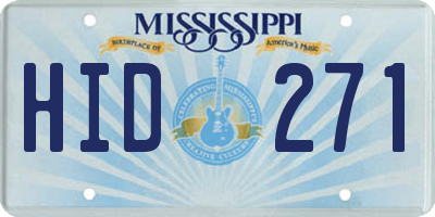 MS license plate HID271
