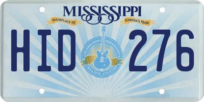MS license plate HID276